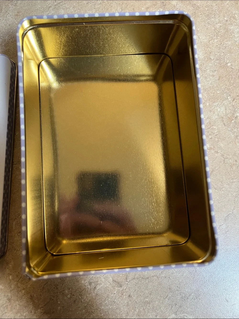 Enesco Gold Rectangular Trinket Tin with Logo To My Neighbor